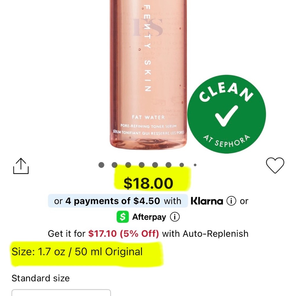 🌟NEW🌟*TWO* Fenty Skin Fat Water Toners ~ 1.7 oz Minis~ 2/for$16! - Picture 2 of 3